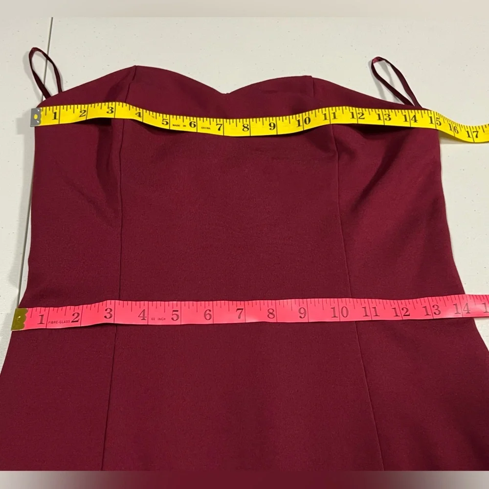LOVERS + FRIENDS x REVOLVE Strapless Staple Dress in Merlot - Picture 9 of 11